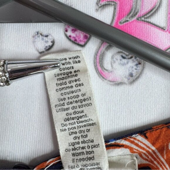 Japna dress Floral Maxi Dress multicolor orange navy white summer - Picture 6 of 7